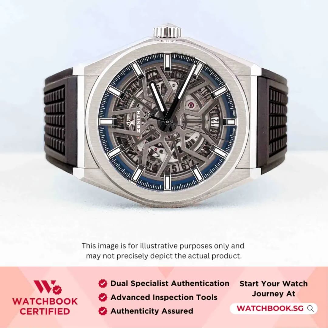 Zenith DEFY 95.9000.670/78.R782 Blue Rim Skeleton Bracelet Skeleton