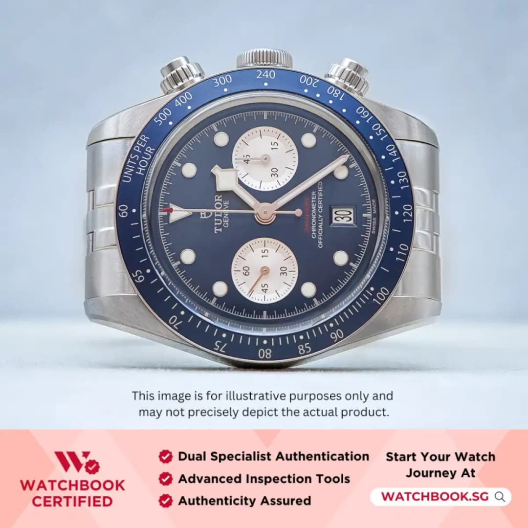 Tudor Black Bay Chrono 79360B Blue w Silver Chrono