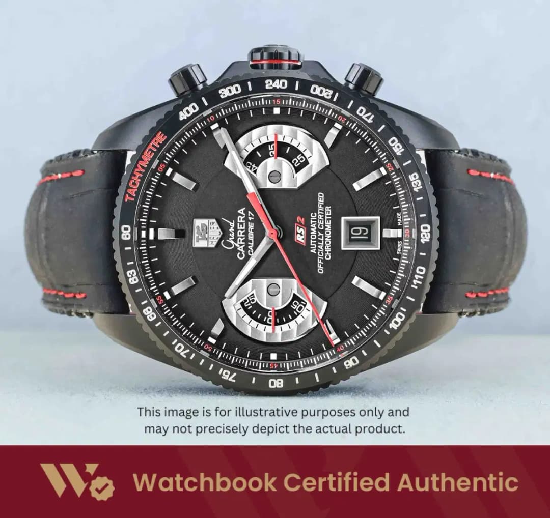 Tag Heuer Grand Carrera CAV518B.FC6237 Black w Silver Index