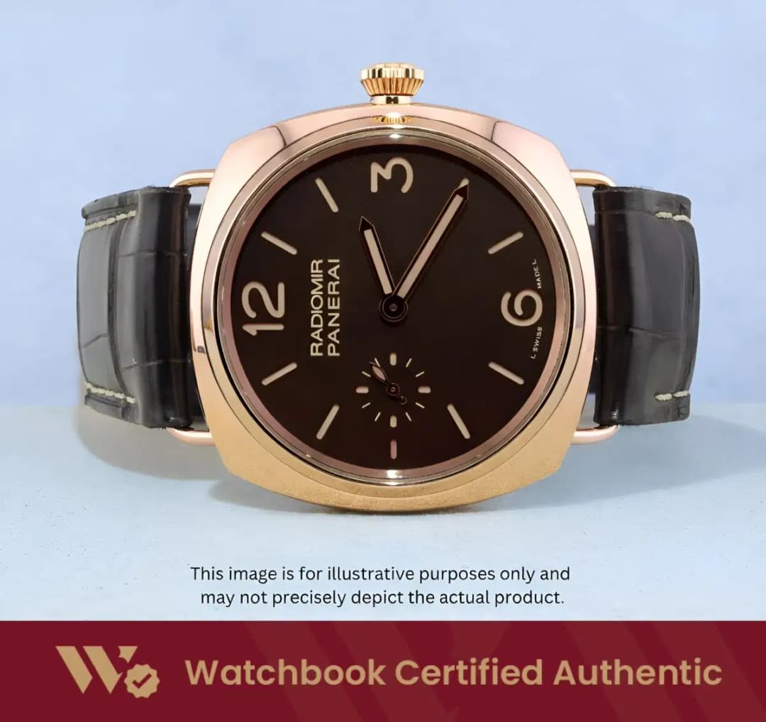 Panerai Radiomir Oro Rosso PAM00439 Brown w Index & Arabic