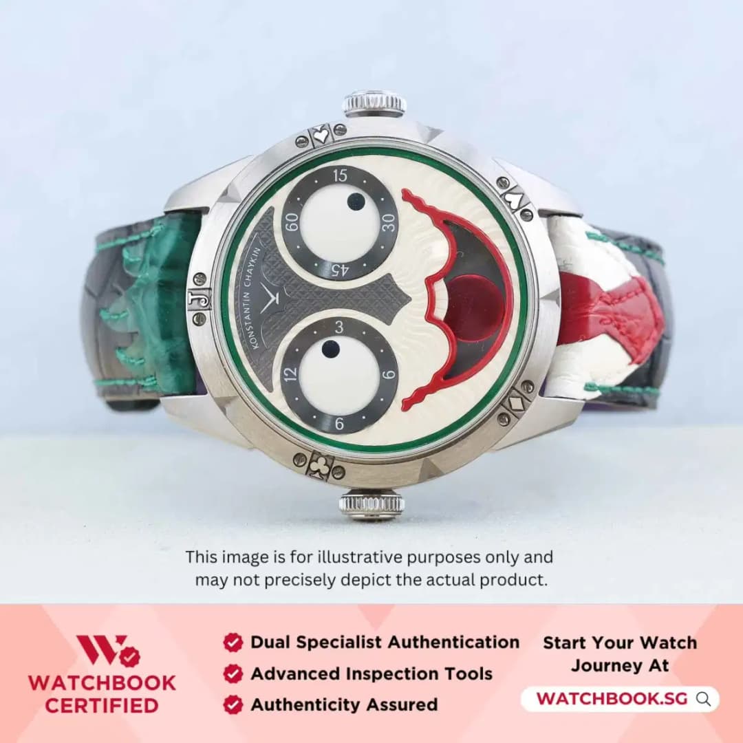 Konstantin Chaykin Wristmons Joker Titanium K07.0TI01.03 Silver Plating & Green Lacquer