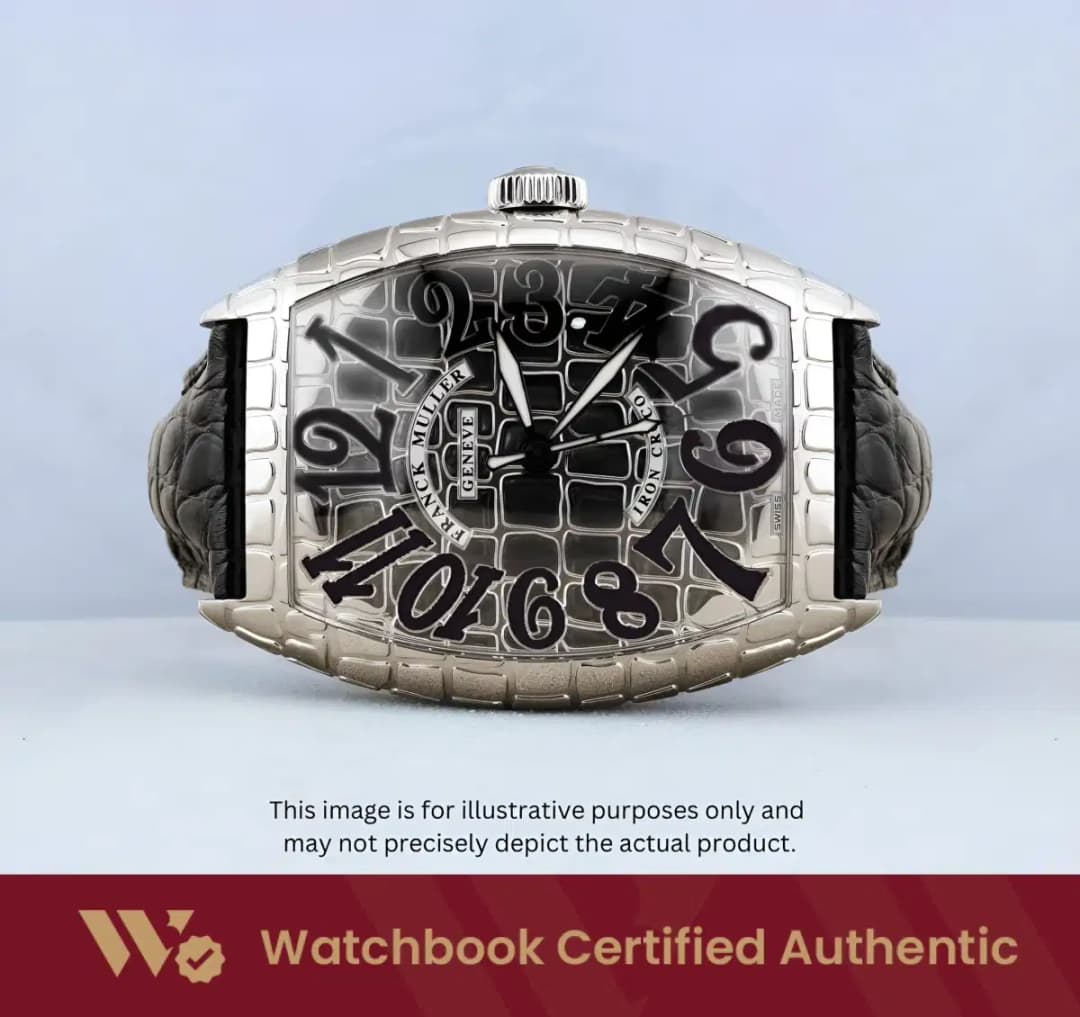 Franck Muller Croco Collection 8880 SC IRON CRO Silver w Black Numerals