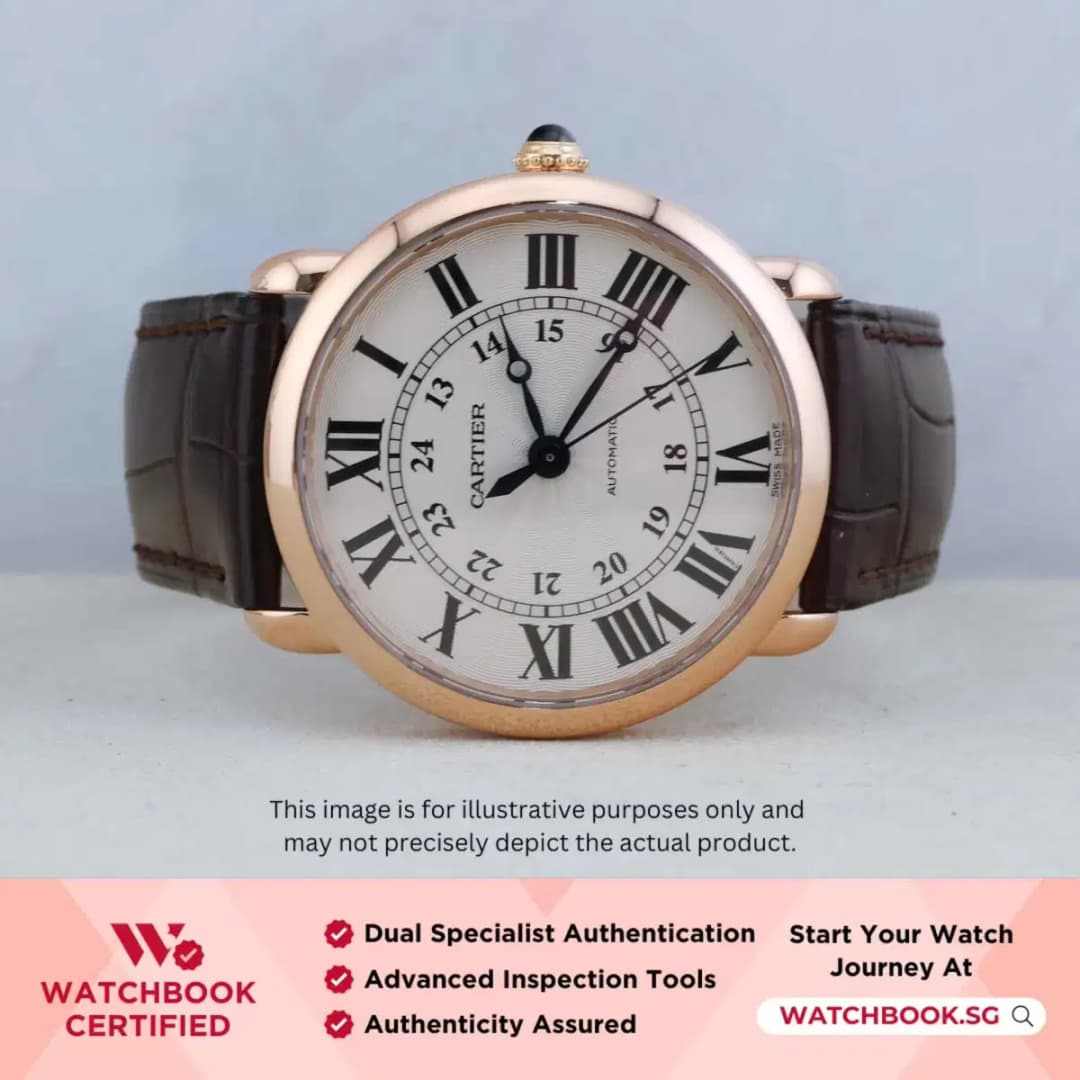 Cartier Ronde Louis WGRN0006 Silver w Roman