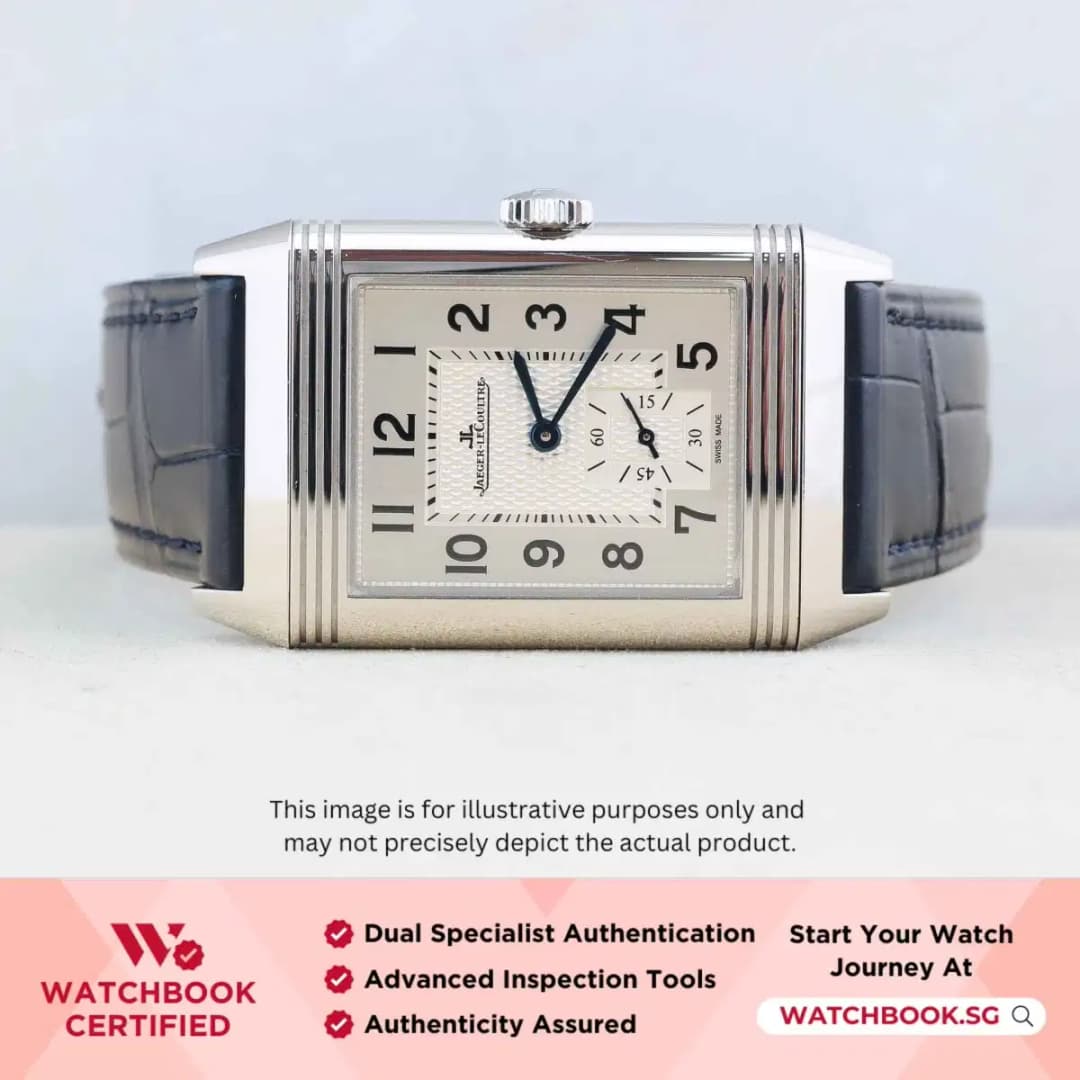 Jaeger LeCoultre JLC Reverso Classic Q3858522 Silvered Guilloché Opaline