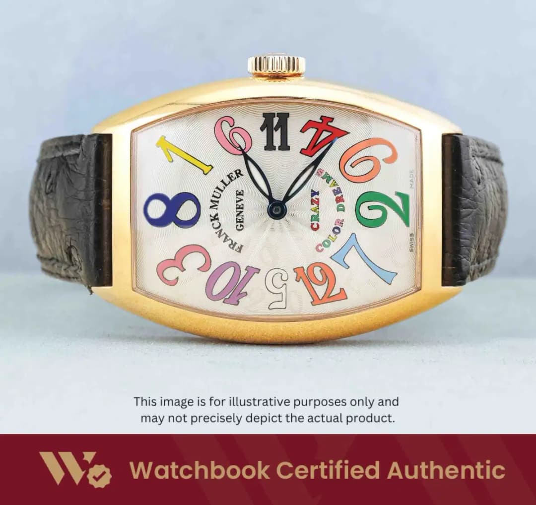 Franck Muller Crazy Hour Color Dream 5850CH Silvered Guilloché Opaline w 3,6,9 Arabic