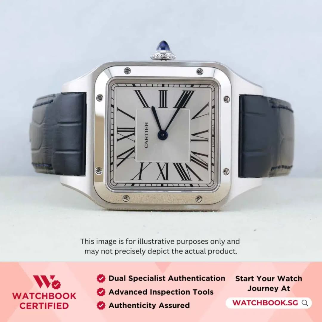 Cartier Santos Dumont WSSA0085 Silver Satin Brushed