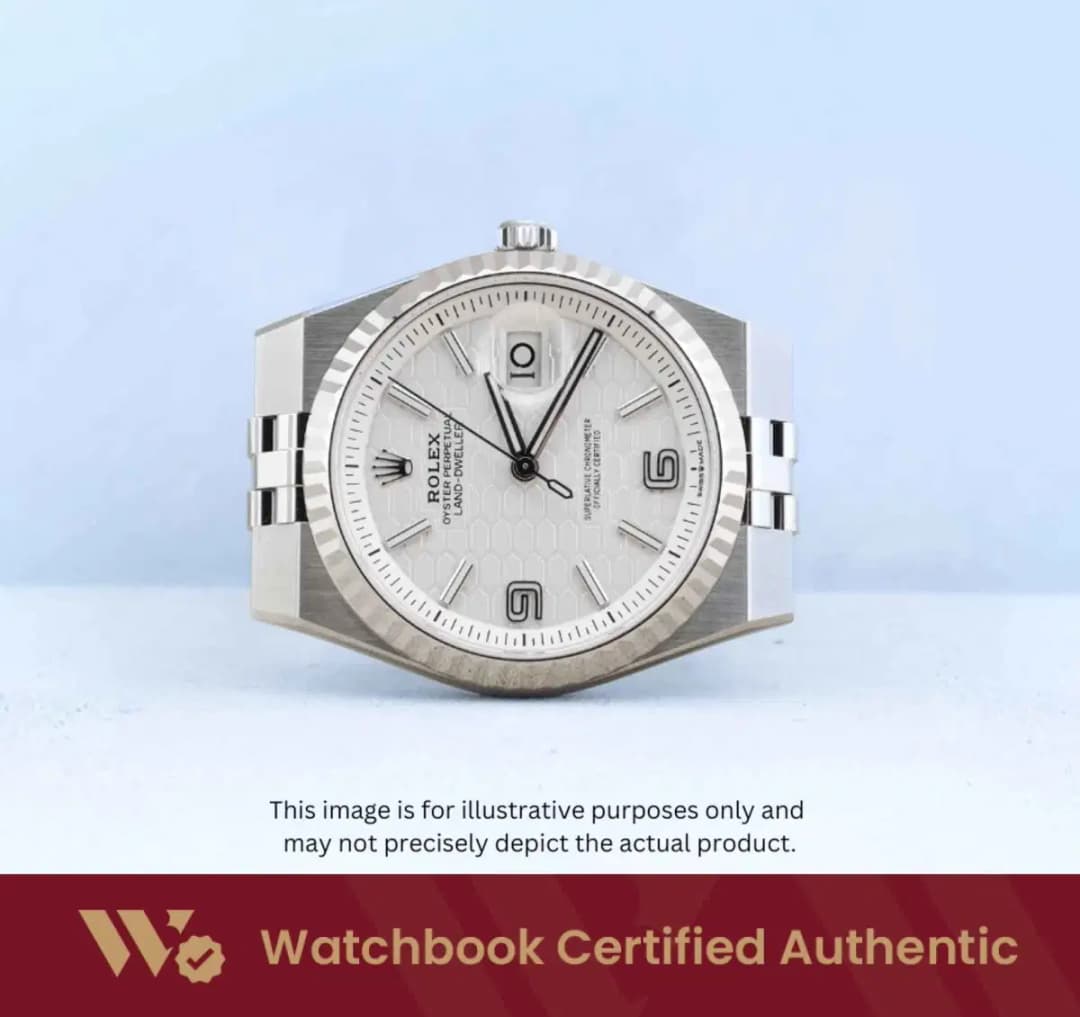 Rolex Land Dweller 127234 White Honeycomb Motif Flat Jubilee