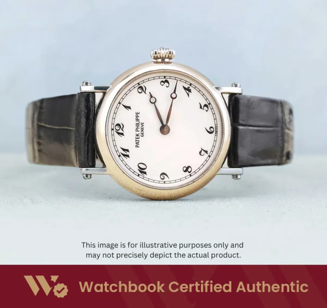 Patek Philippe Calatrava 4860G White Arabic Numerals w Black Arabic