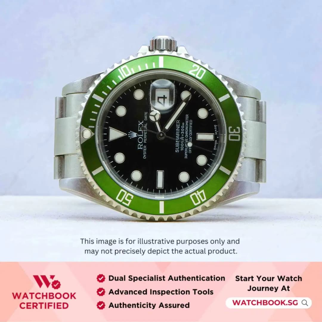 Rolex Submariner Kermit Flat 4 16610LV Black