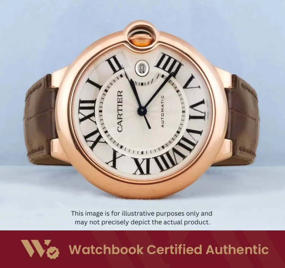 Cartier Ballon Bleu W6900651 Silvered Guilloché Opaline w Roman