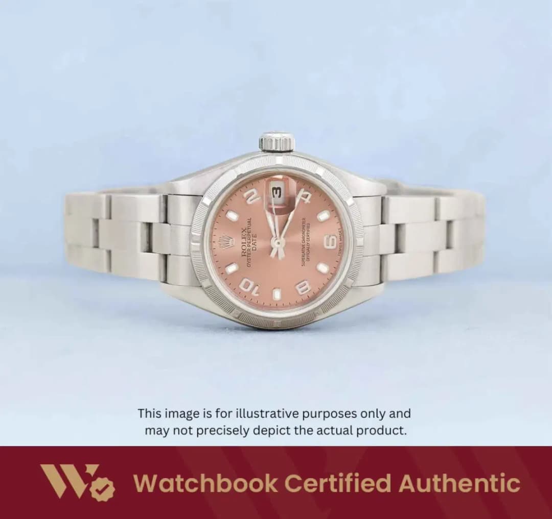 Rolex Oyster Perpetual Lady Date 79190 Pink w 3,6,9 Arabic Oyster