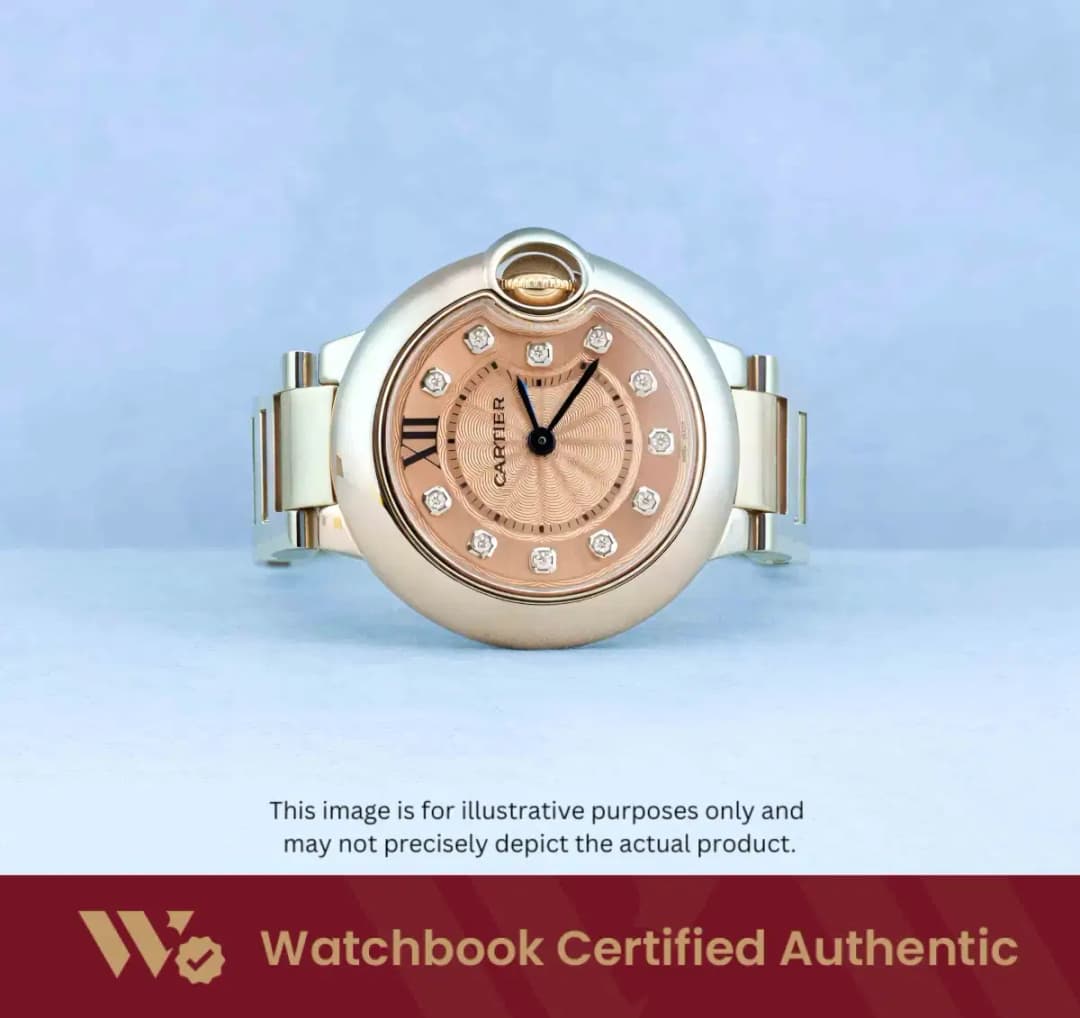 Cartier Ballon Bleu WE902052 Rose w 11 Point Diamonds