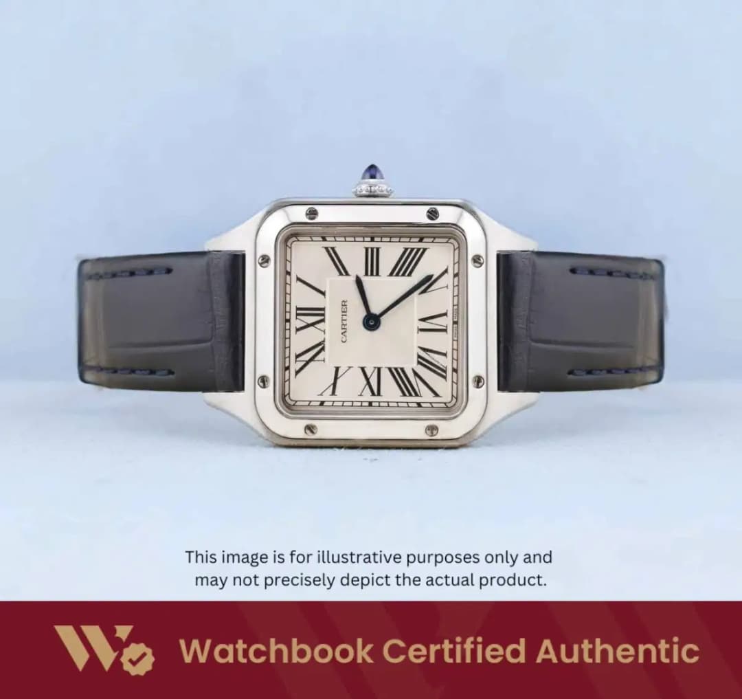 Cartier Santos Dumont Small WSSA0023 Silver w Roman