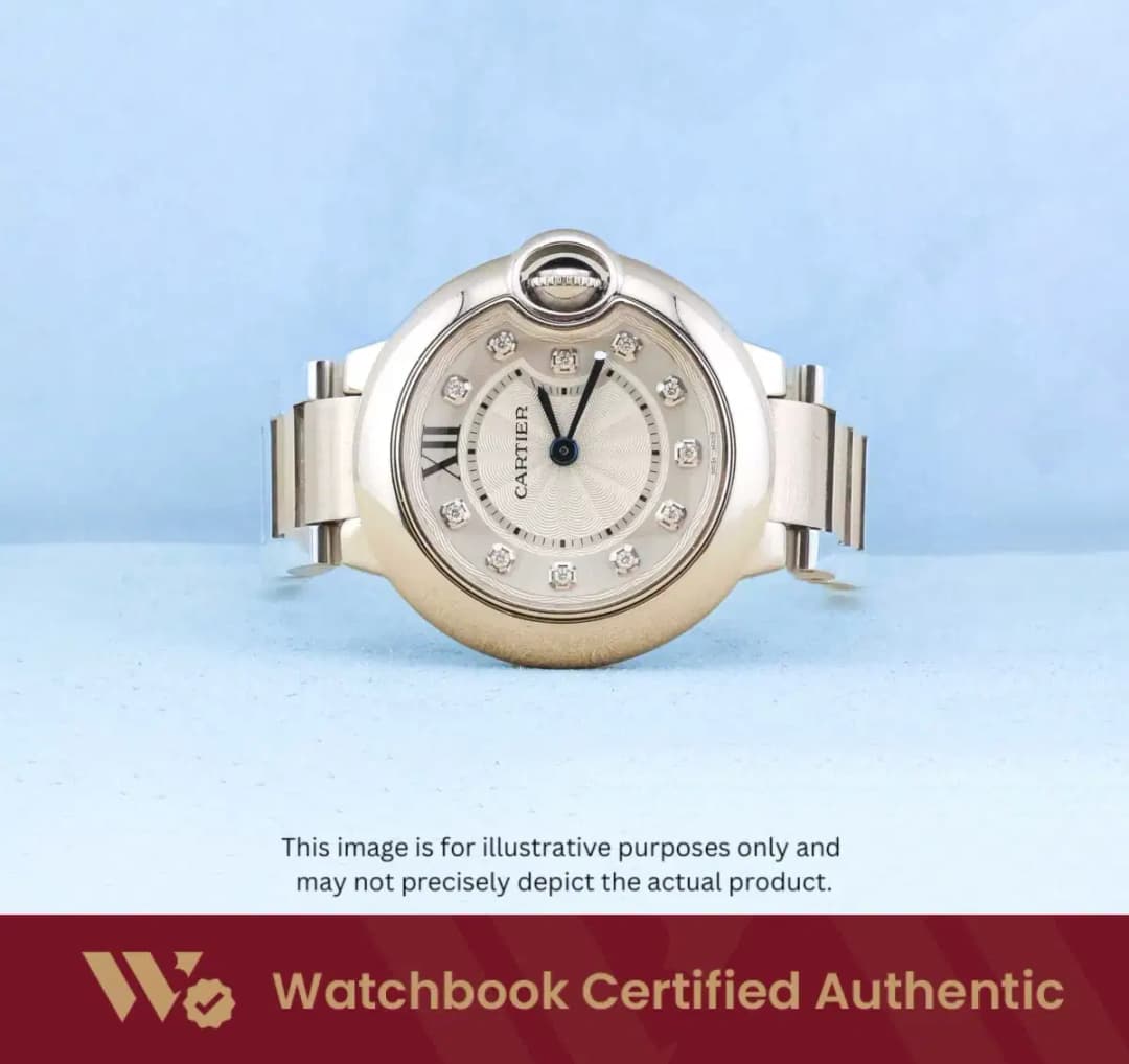 Cartier Ballon Bleu WE902073 Silver w 11 Point Diamonds