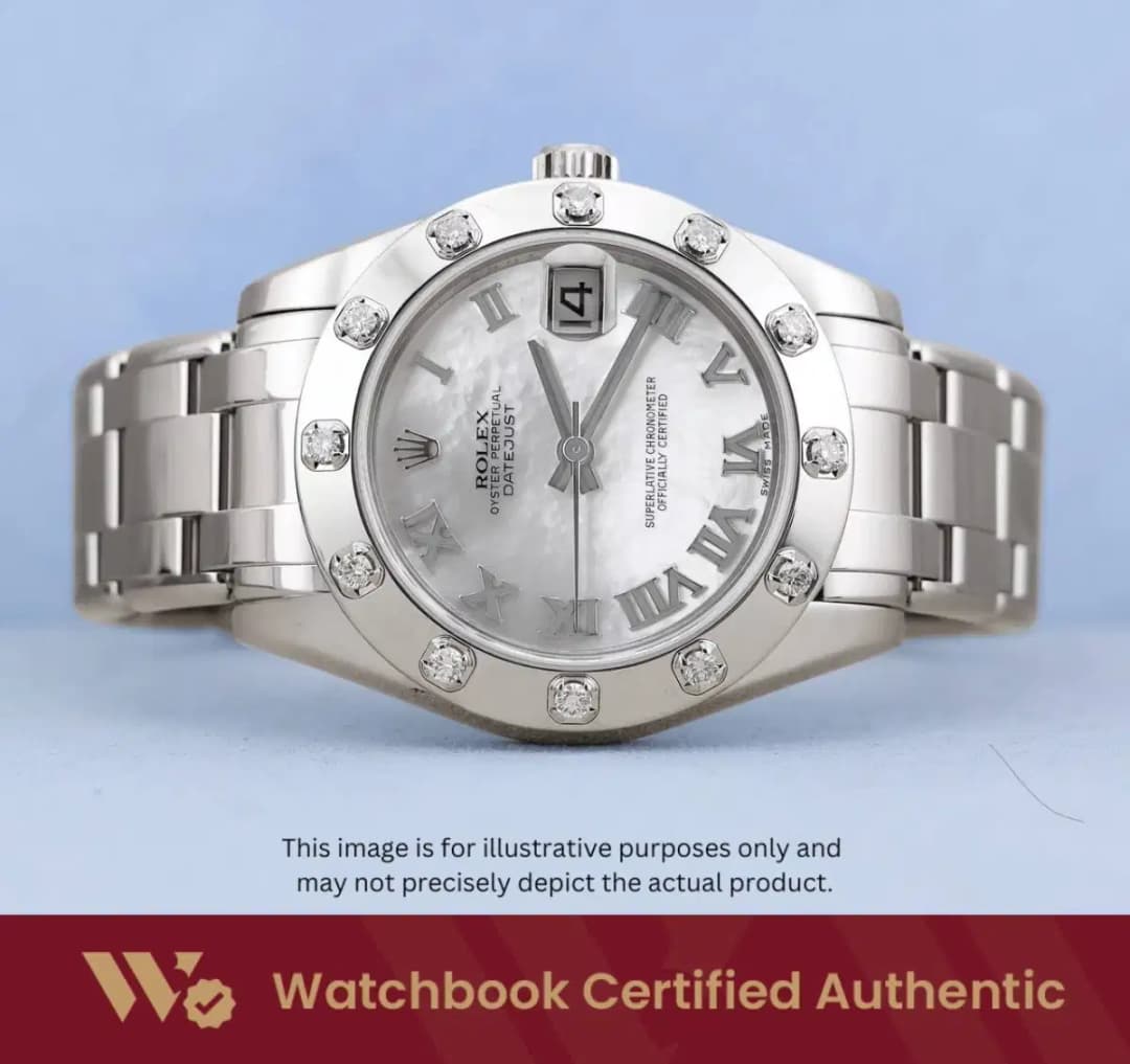 Roman Matrials Rolex Lady-Datejust Pearlmaster 81319 Mother of Pearl w Roman ...